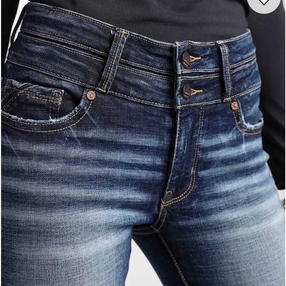 Like New Buckle Black Fit No. 53 Mid-Rise Ankle Cropped Skinny Stretch Jean - Picture 7 of 16